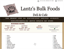 Tablet Screenshot of lantzsbulkfoods.com